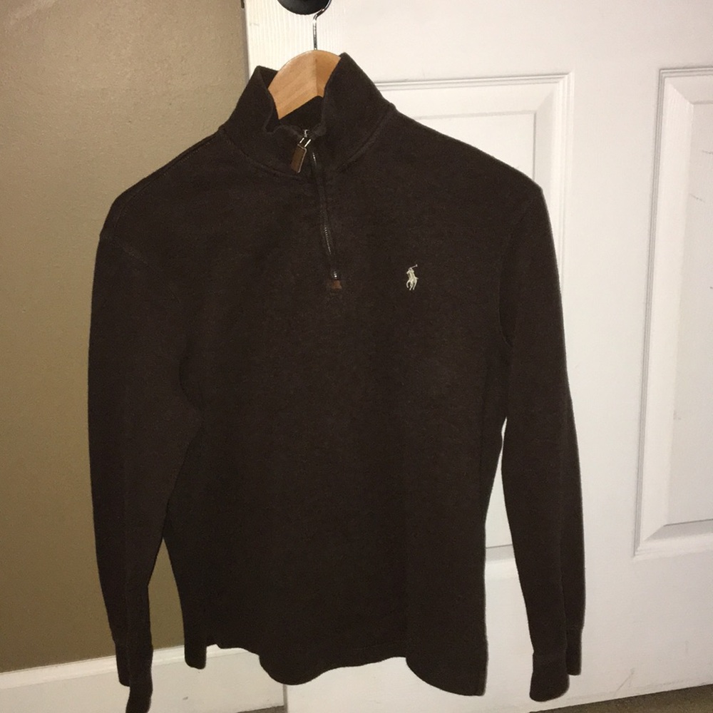 Polo quarter zip brown pullover